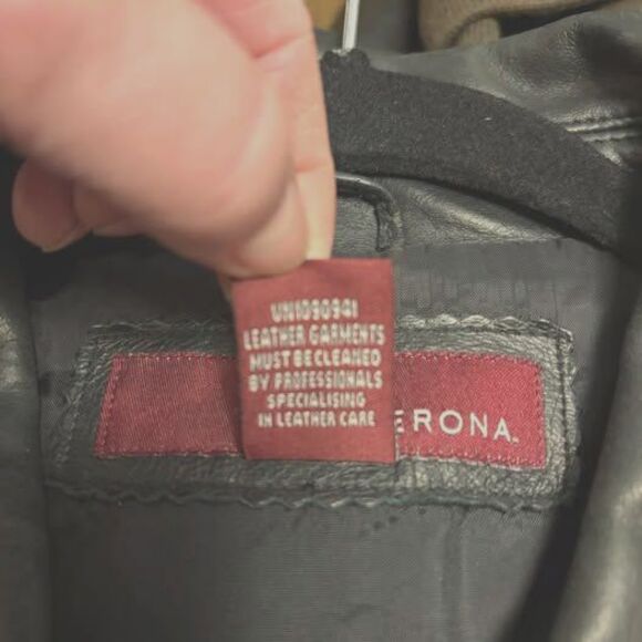 Merona Men’s Black Genuine Leather Jacket size Large Biker Going out gift - Picture 6 of 6